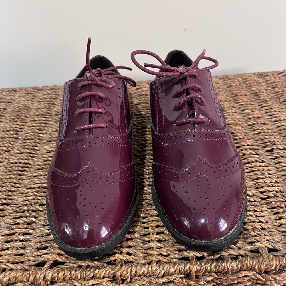 Asos Manic Burgundy Lace-up brogues - Size UK 5 - Picture 3 of 11